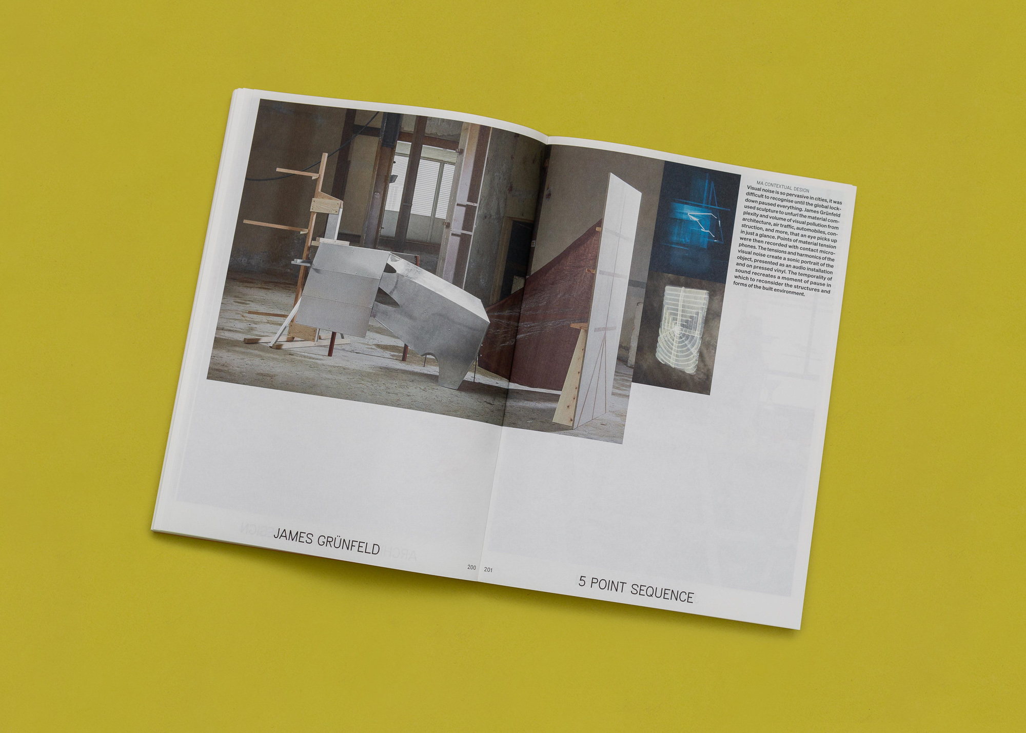 Project Page of James Gruenfeld in the Design Academy Graduation Catalogue 2021