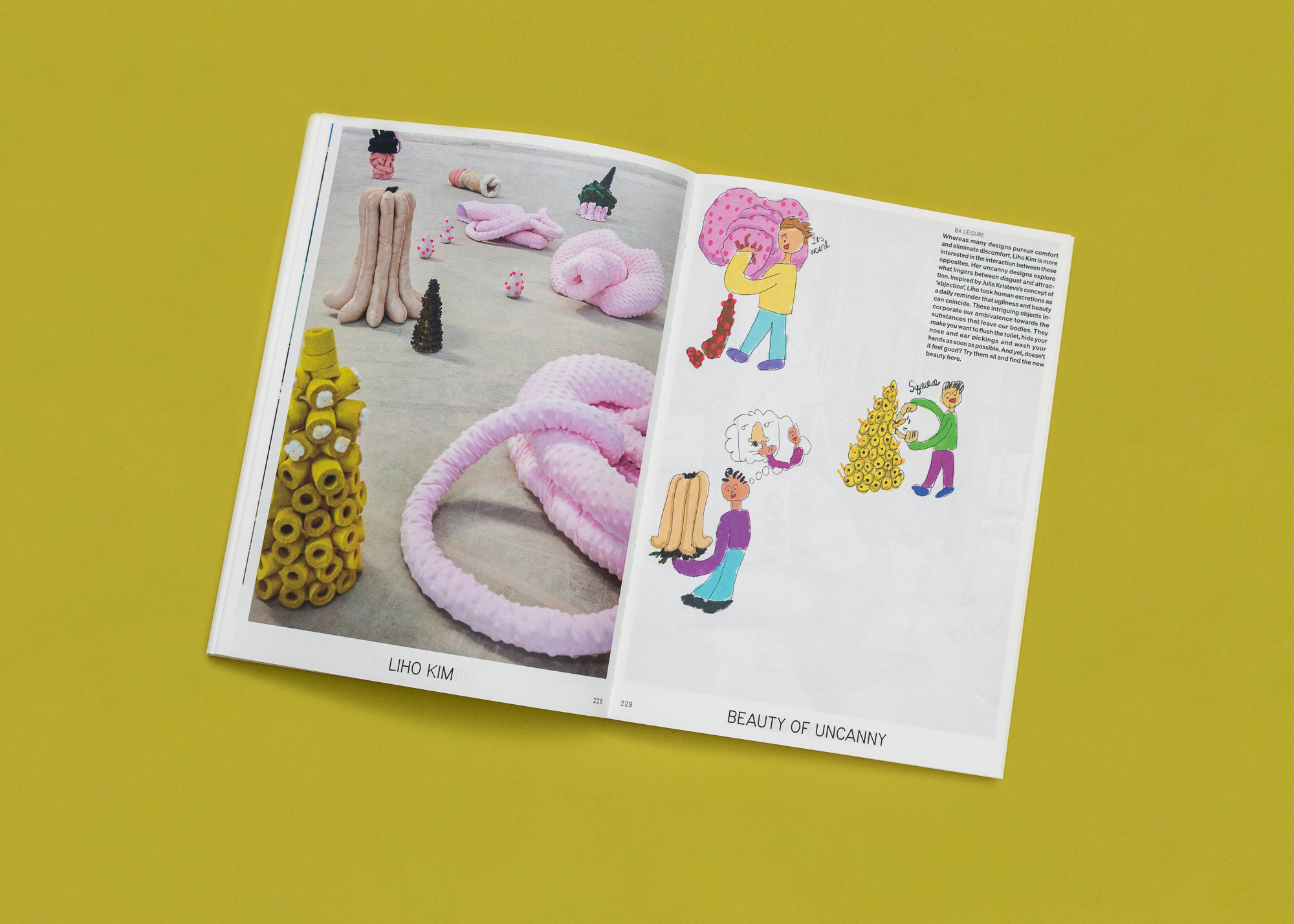 Project Page of Liho Kim in the Design Academy Graduation Catalogue 2021