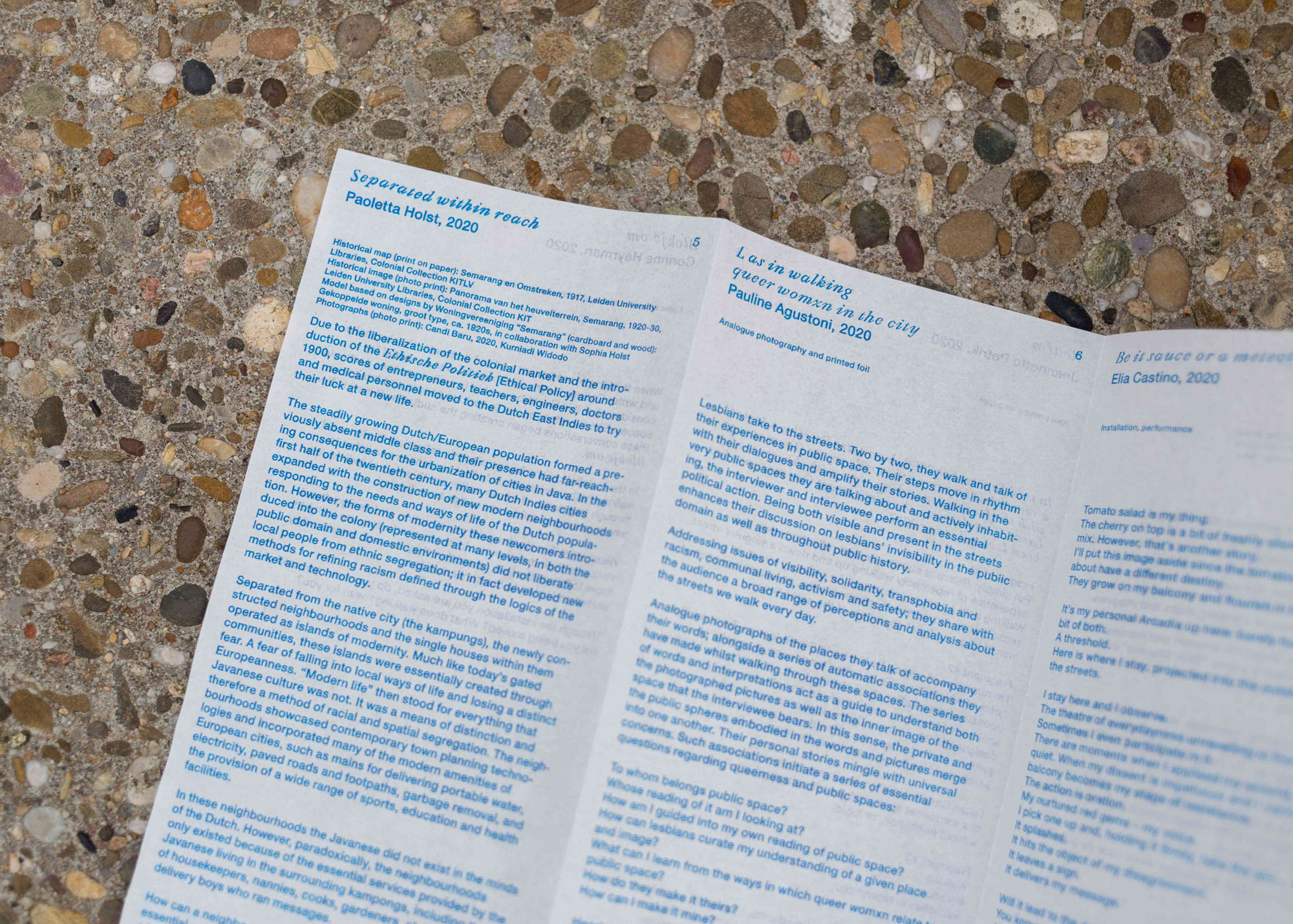 Graphic Design of the Pamphlet for the exhibition Rights of Way